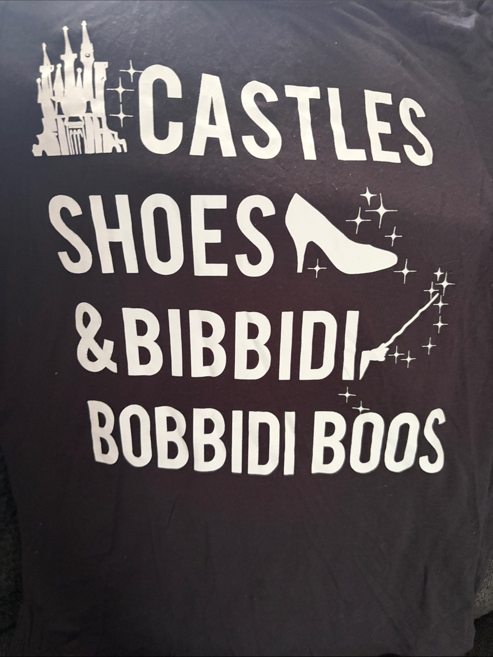 Disney Black Women's Graphic Tee - Castles Shoes & Bibbidi Bobbidi Boos